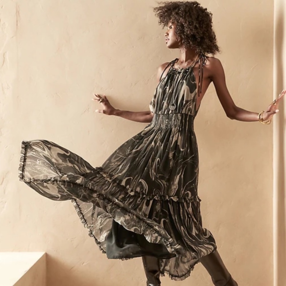 Banana Republic Maxi Halter Dress